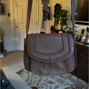 Brown Leather Crossbody Bag
